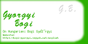gyorgyi bogi business card